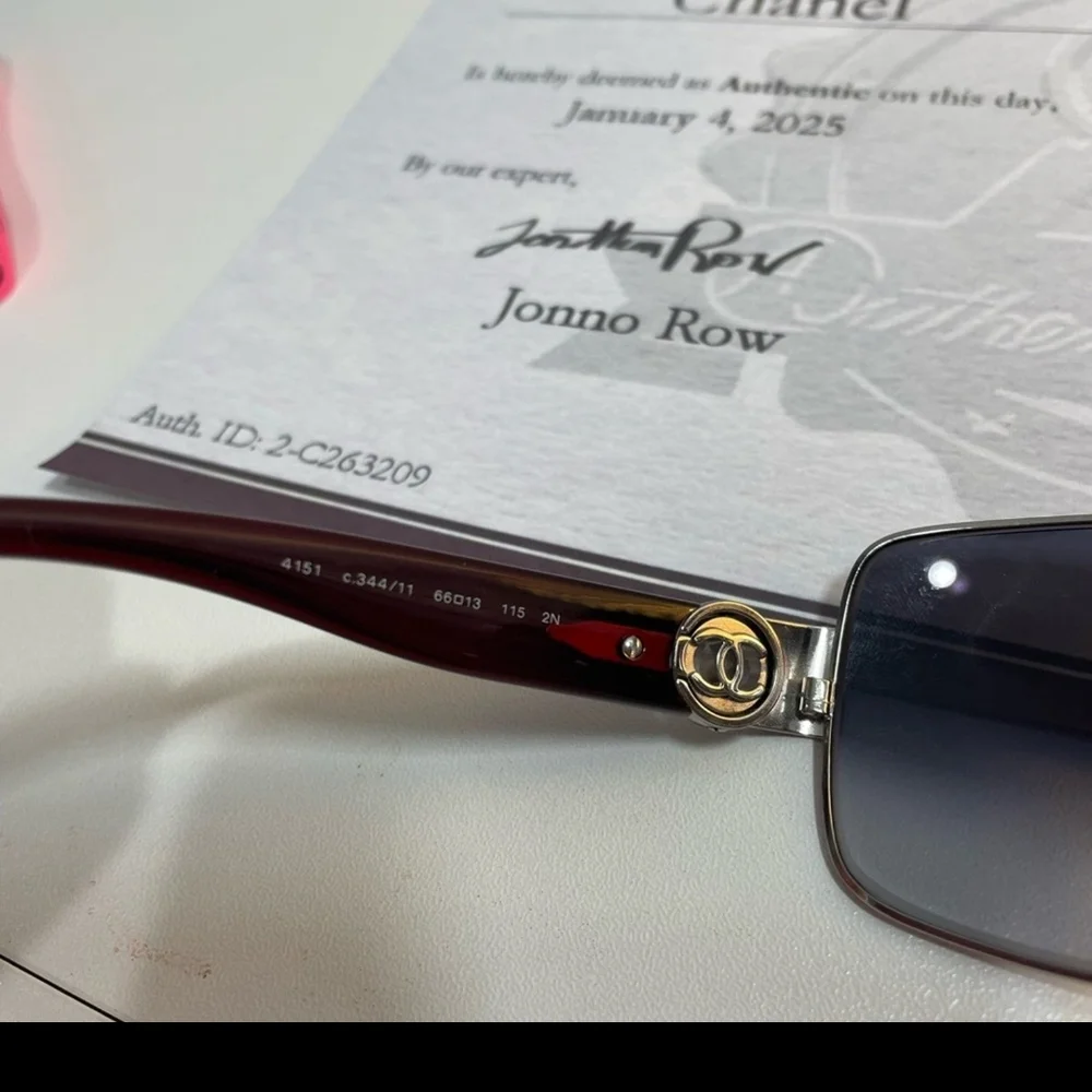 CHANEL Silver and Black Designer Sunglasses Sleek Sporty Design - Picture 6 of 6